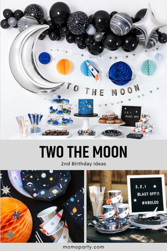 Two The Moon 2nd Birthday Party Ideas