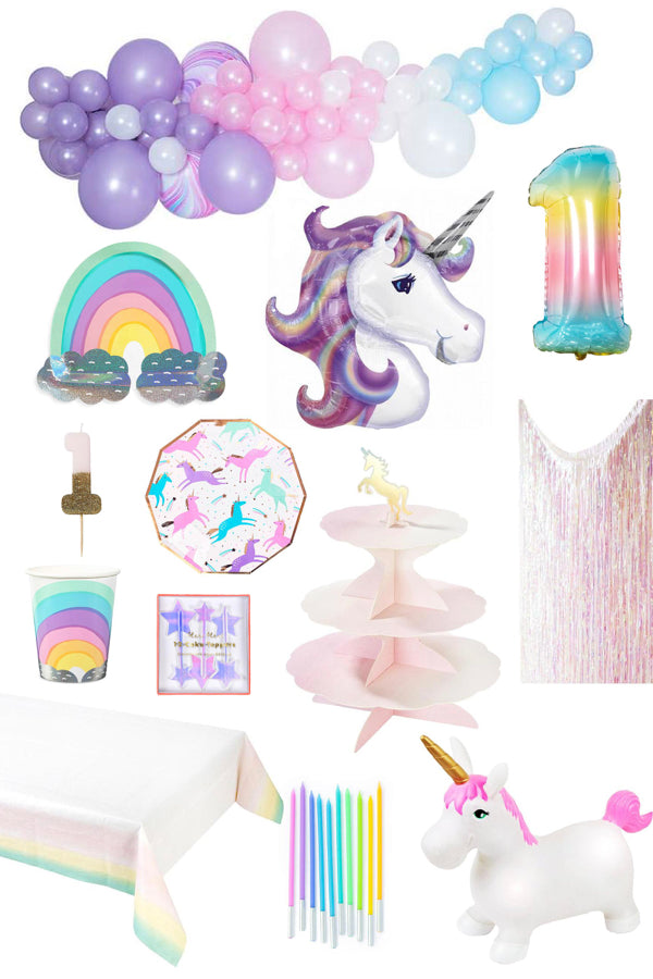 Unicorn Theme First Birthday