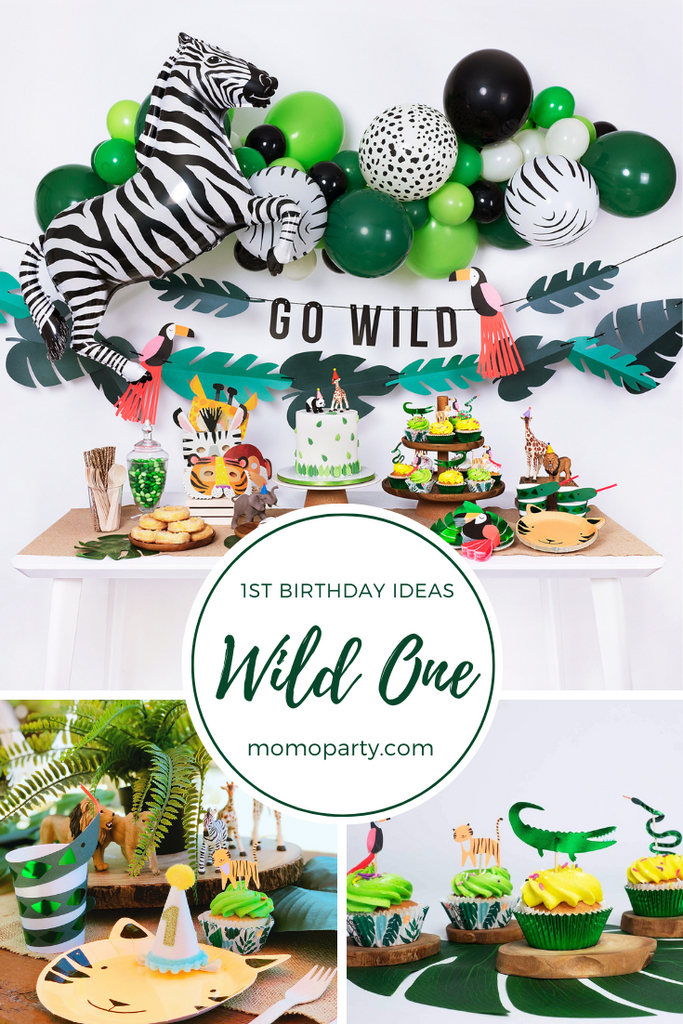 Wild One Jungle Safari Themed First Birthday Party Ideas by Momo Party
