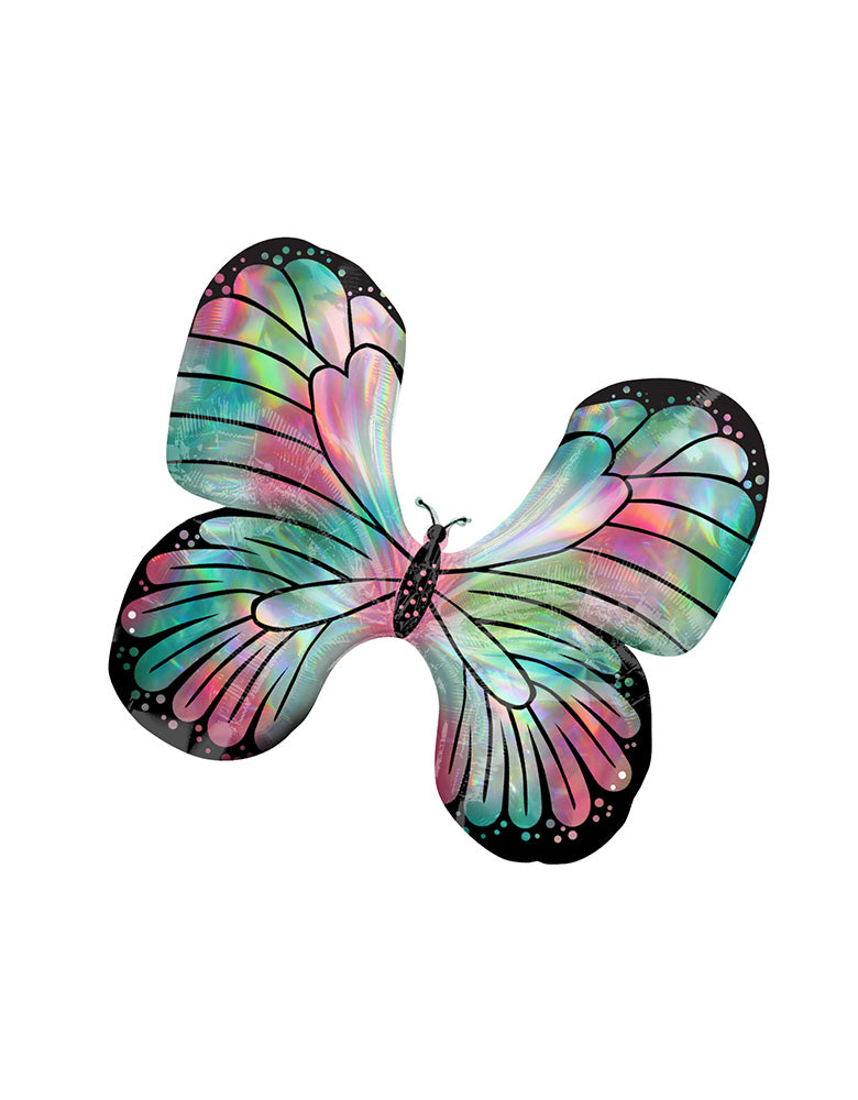 overtuigen Terugroepen afdeling Iridescent Teal & Pink Butterfly Foil Balloon – Momo Party