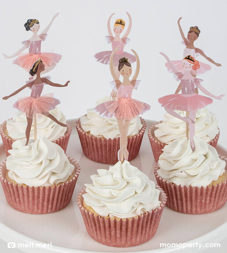 Ballerina Cupcake Kit Set Of 24 Momo Party   Ballerina Cupcake Kit Cupcakes 