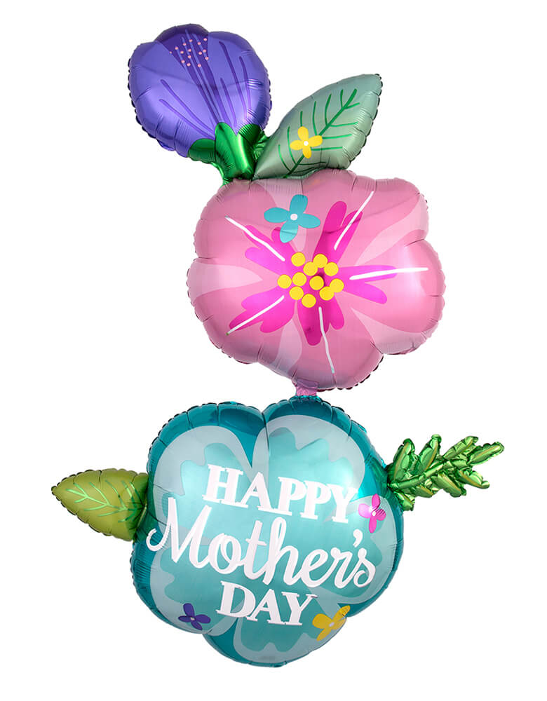 1pc Mothers Day Colorful Foil Flower Balloons Spring And - Temu