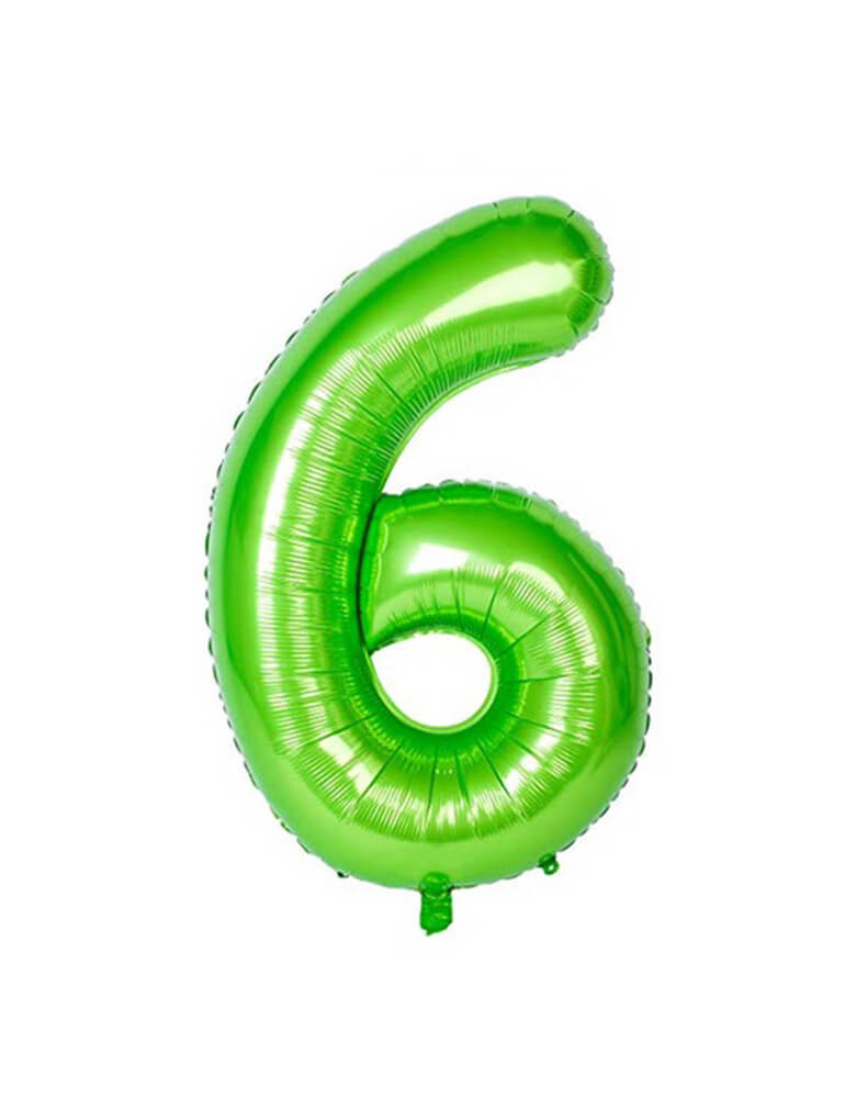 Large Number Green Foil Mylar Balloon – Momo Party