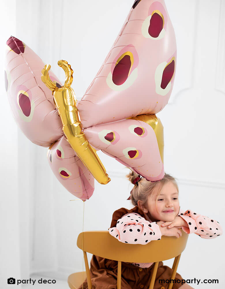 Butterfly Mylar, Latex and Glitter Balloon Bouquet Inflated With