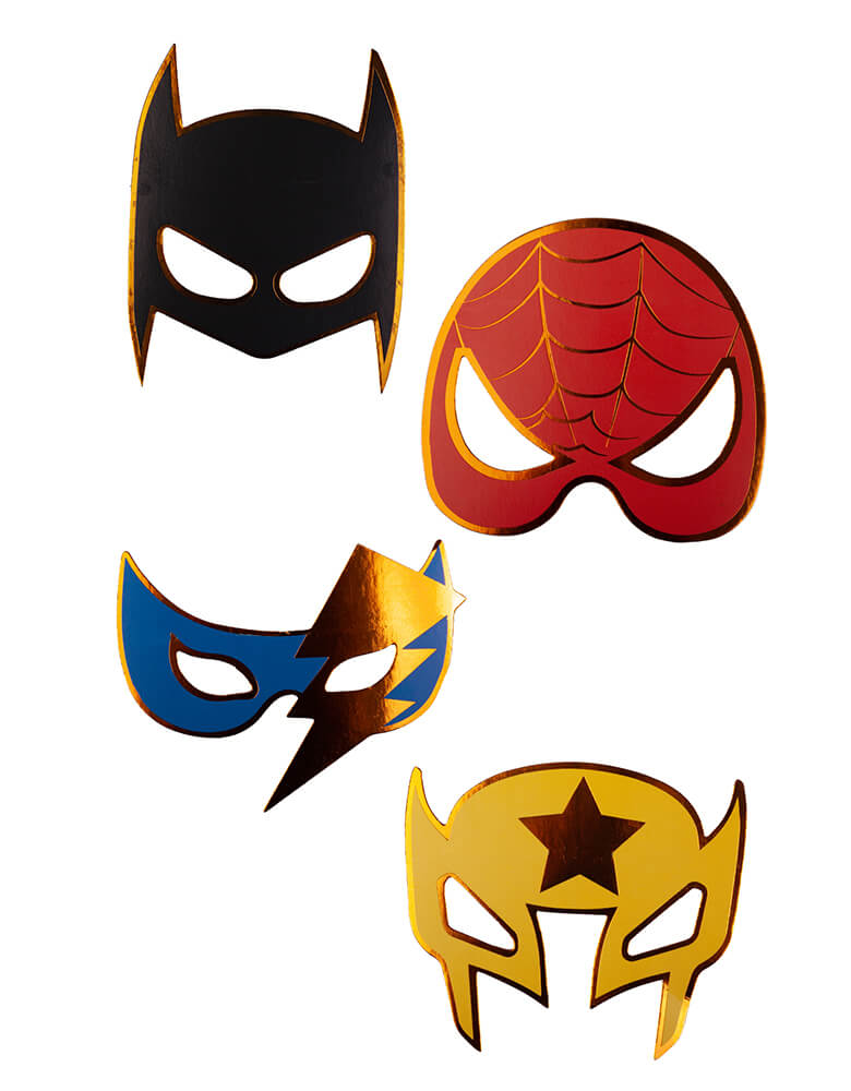 Superhero Party Masks (Set of 8) – Momo Party