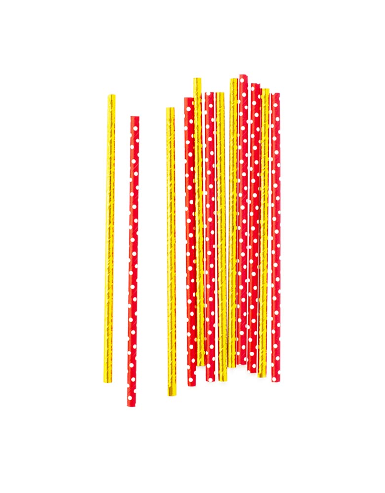 Gold Star Party Straws (Set of 25)