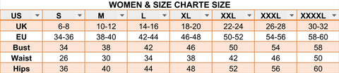 Charte de Taille de Women and Size