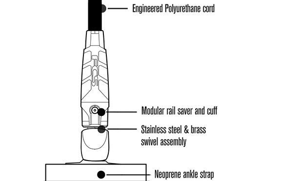 Calf leash components illustration