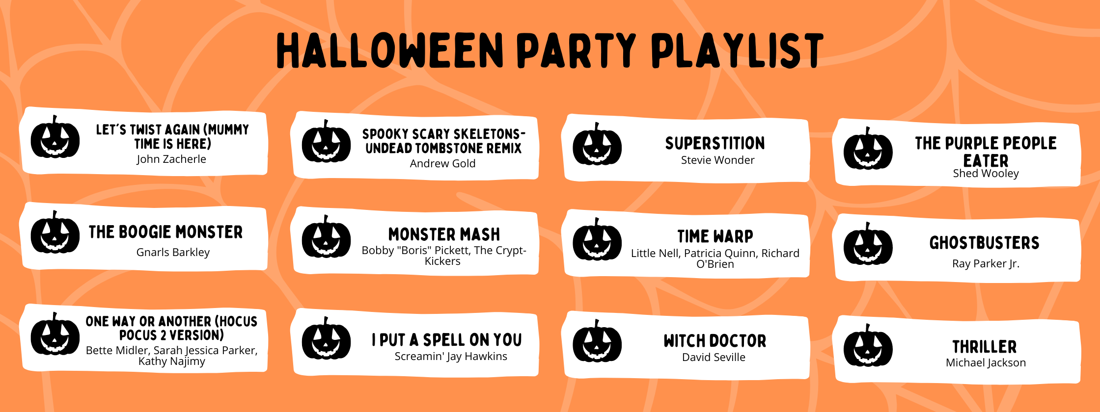 Halloween party playlist 