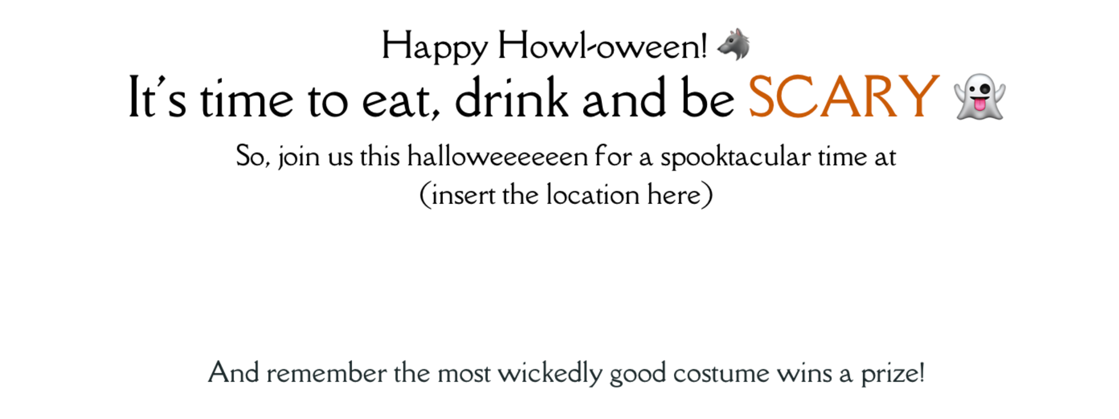 Halloween invitation 