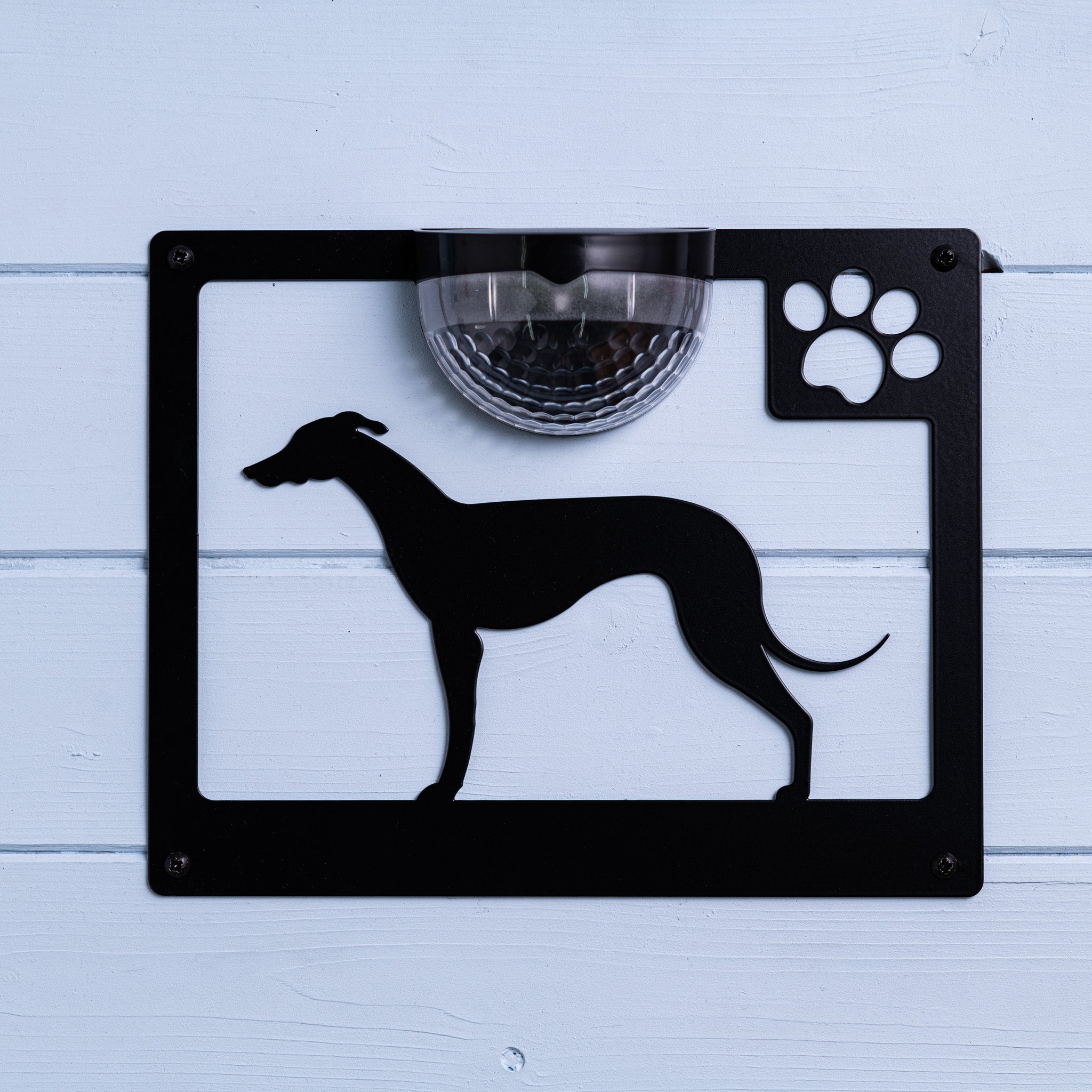 Greyhound Solar Wall Plaque