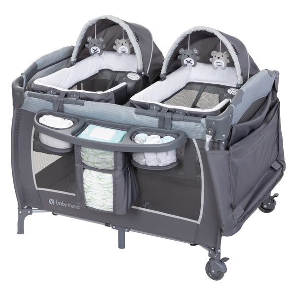 MUV Lil Snooze Deluxe III Nursery Center Playard - Oxford Grey