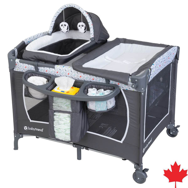 MUV Lil Snooze Deluxe III Nursery Center Playard - Oxford Grey