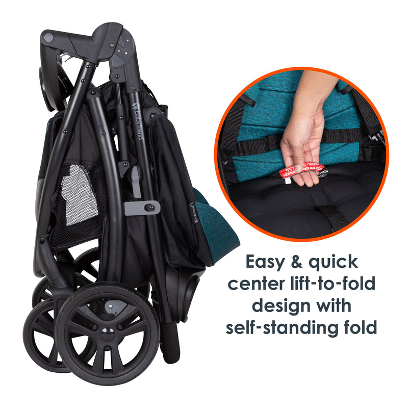 how to fold a stroller baby trend