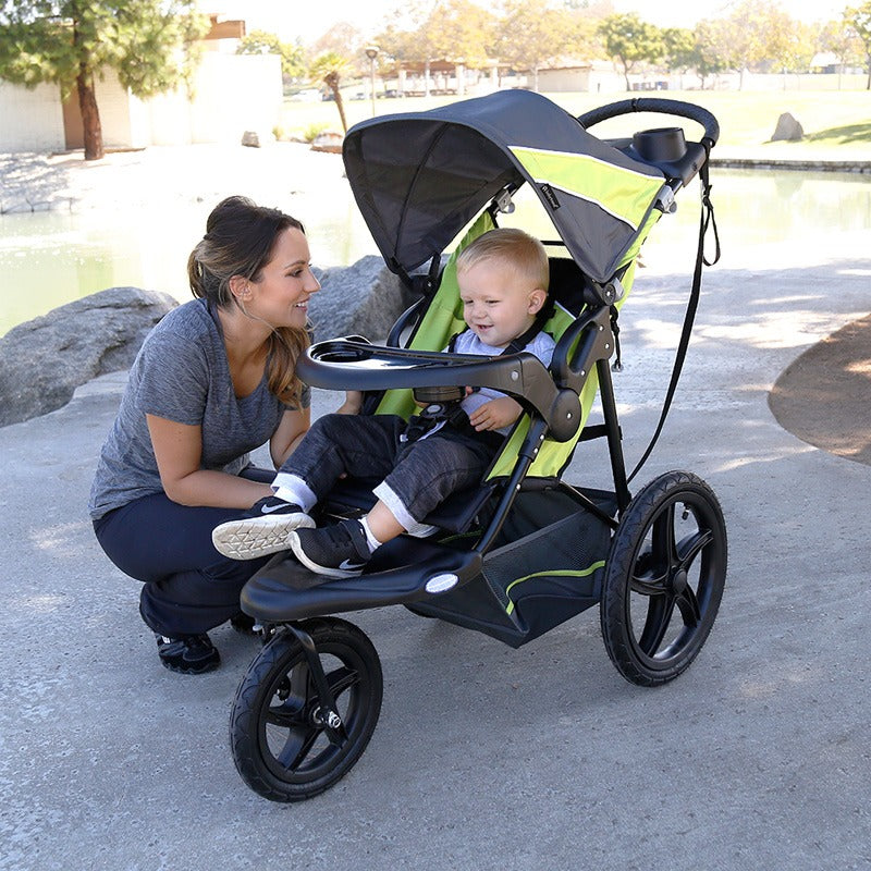 baby trend green jogging stroller