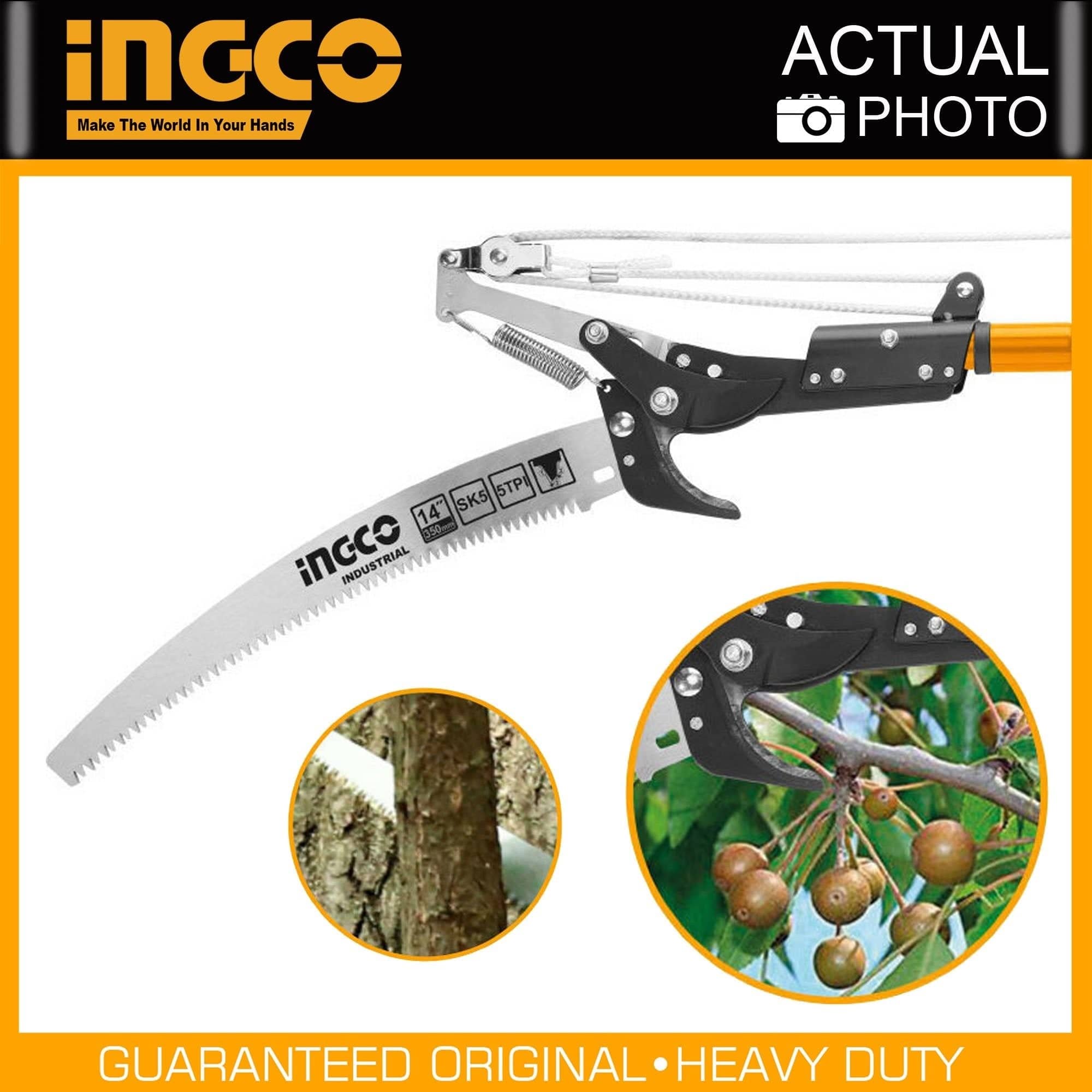 Ingco Gasoline 4 in 1 52cc Multi-Tools - Grass Cutter, Chain-saw, Trimmer &  Bush Cutter - GMT55231