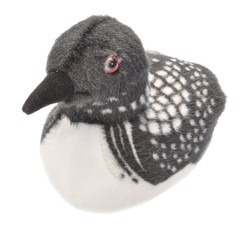Plush toy of a loon bird
