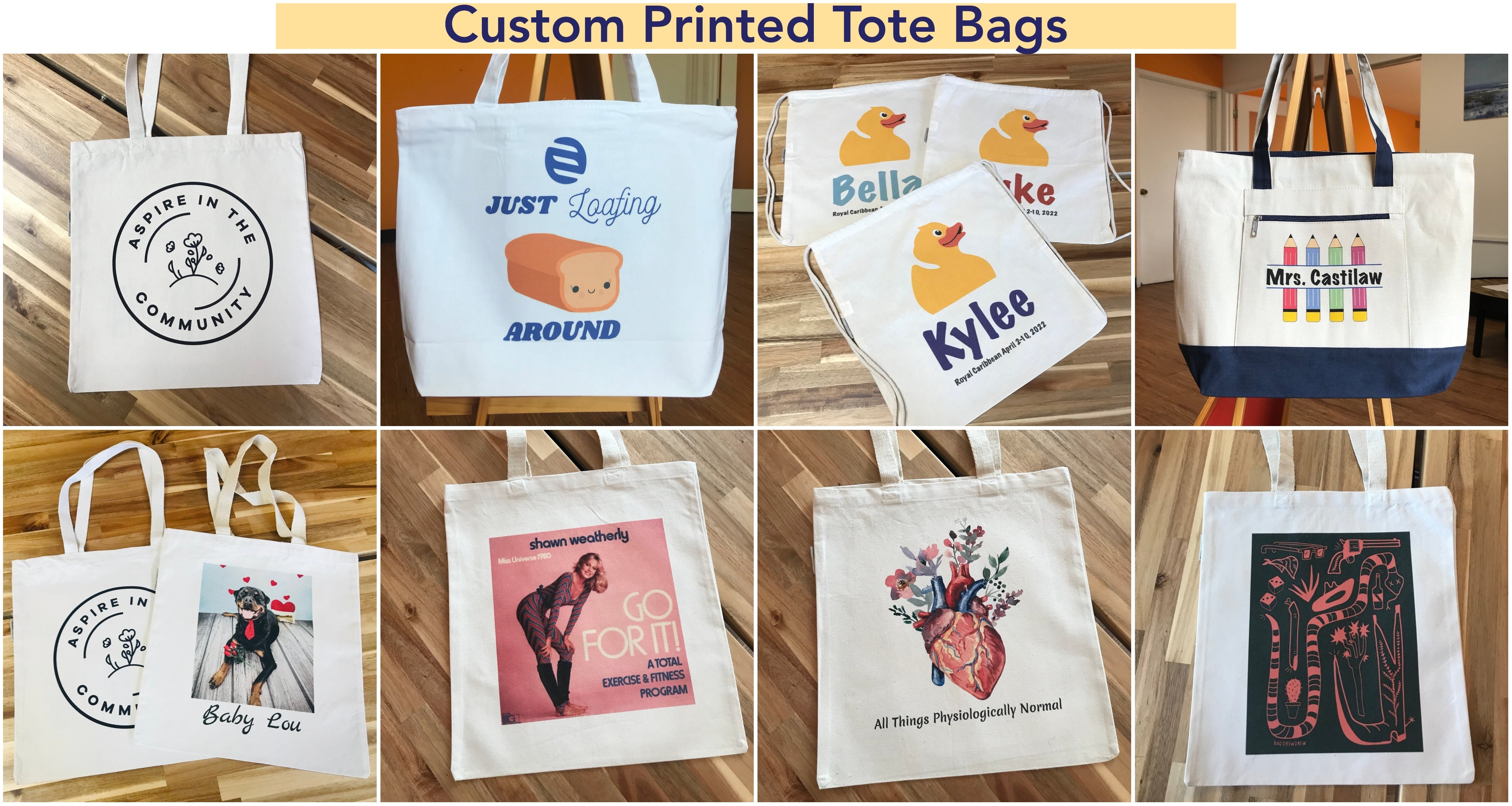 Custom Screen Printed Canvas Tote Bags, Personalized Cotton Bags Bulk –  BodrumCrafts