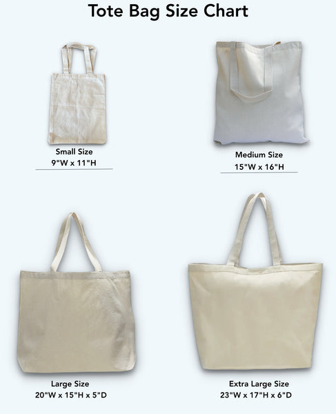Canvas Tote Bags Size Guide: Measuring Guide for Tote Bag Dimensions