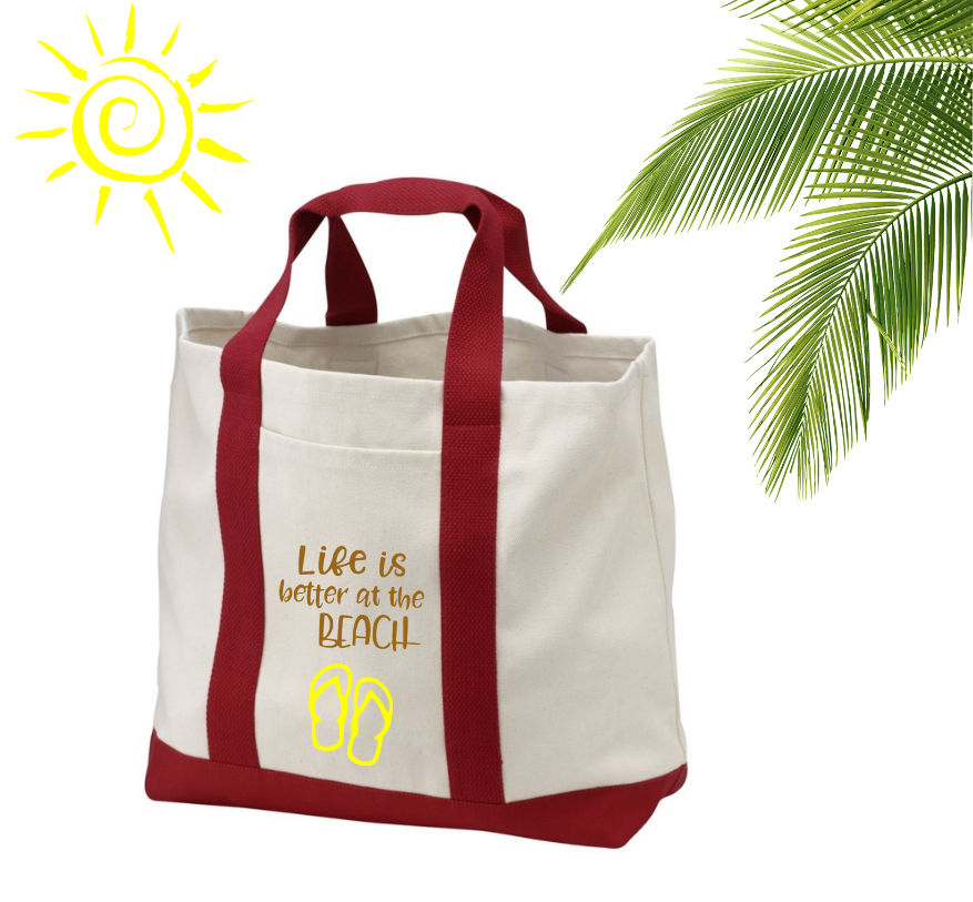 What is the ideal size tote bag for beach?