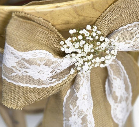 Burlap Jute Gift Fabric Wedding Decoration