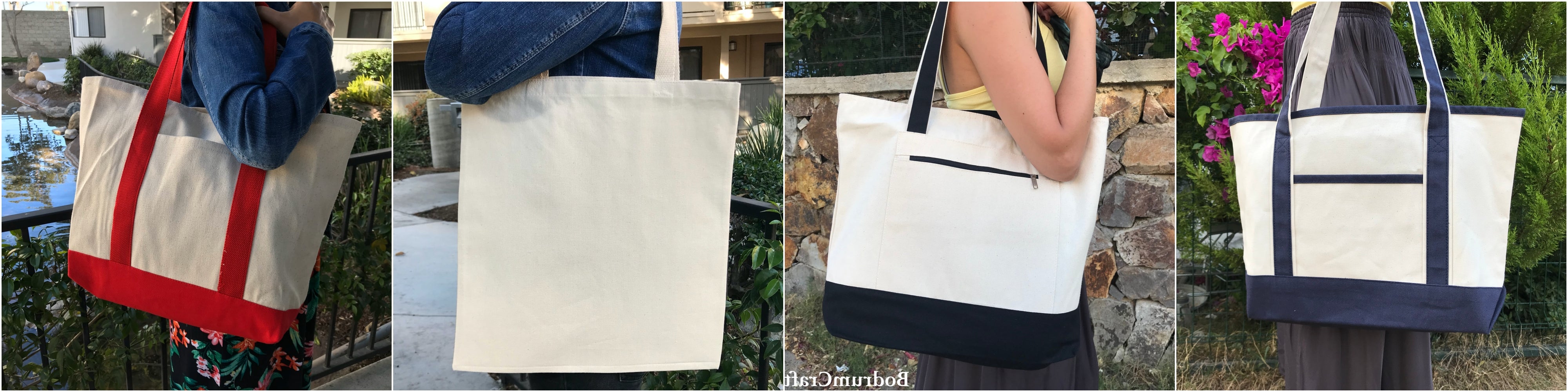 Black Canvas Shopping Tote 12