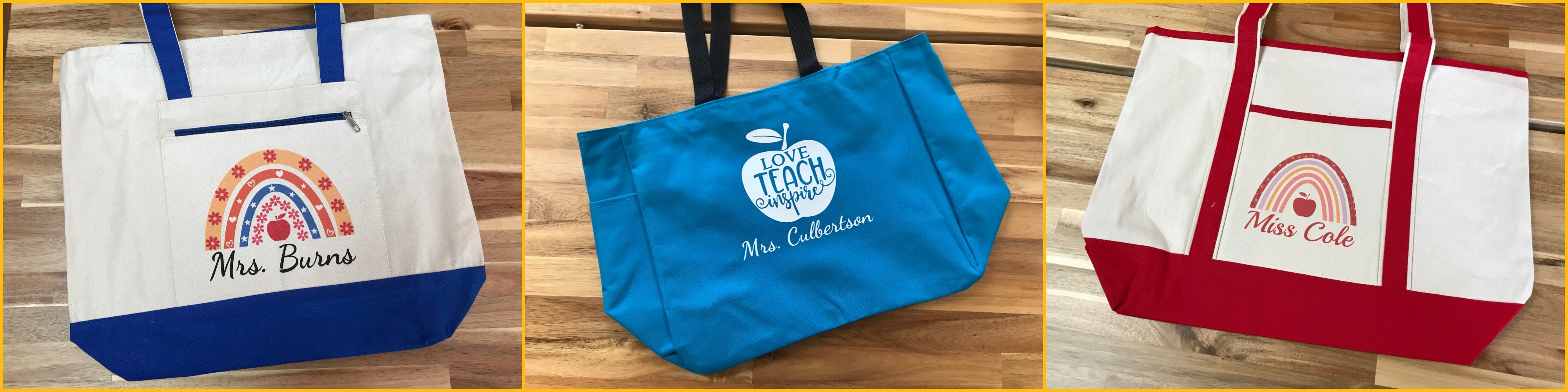 The Best Teacher Canvas Gift Tote Bags, Extra Large Personalized Bags –  BodrumCrafts