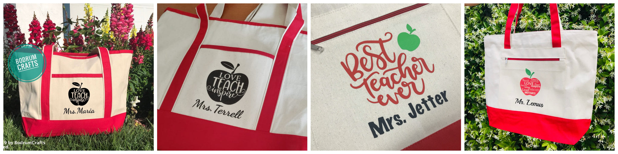 The Best Personalized Gift Canvas Tote Bags for Teachers