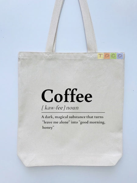 Coffee Lover Custom Design Cotton Canvas Tote Bags By Tocobags Bodrumcrafts