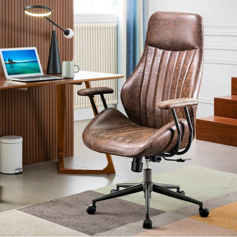 Ovios Office Chair Ergonomic High Back Suede Fabric for Executive or Home Office