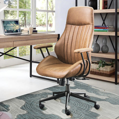 Ovios Office Chair Ergonomic High Back Suede Fabric for Executive or Home Office