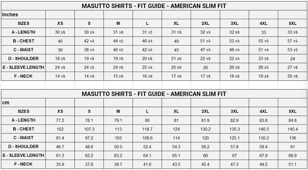 Men's Suit Fit Guide & Size Chart