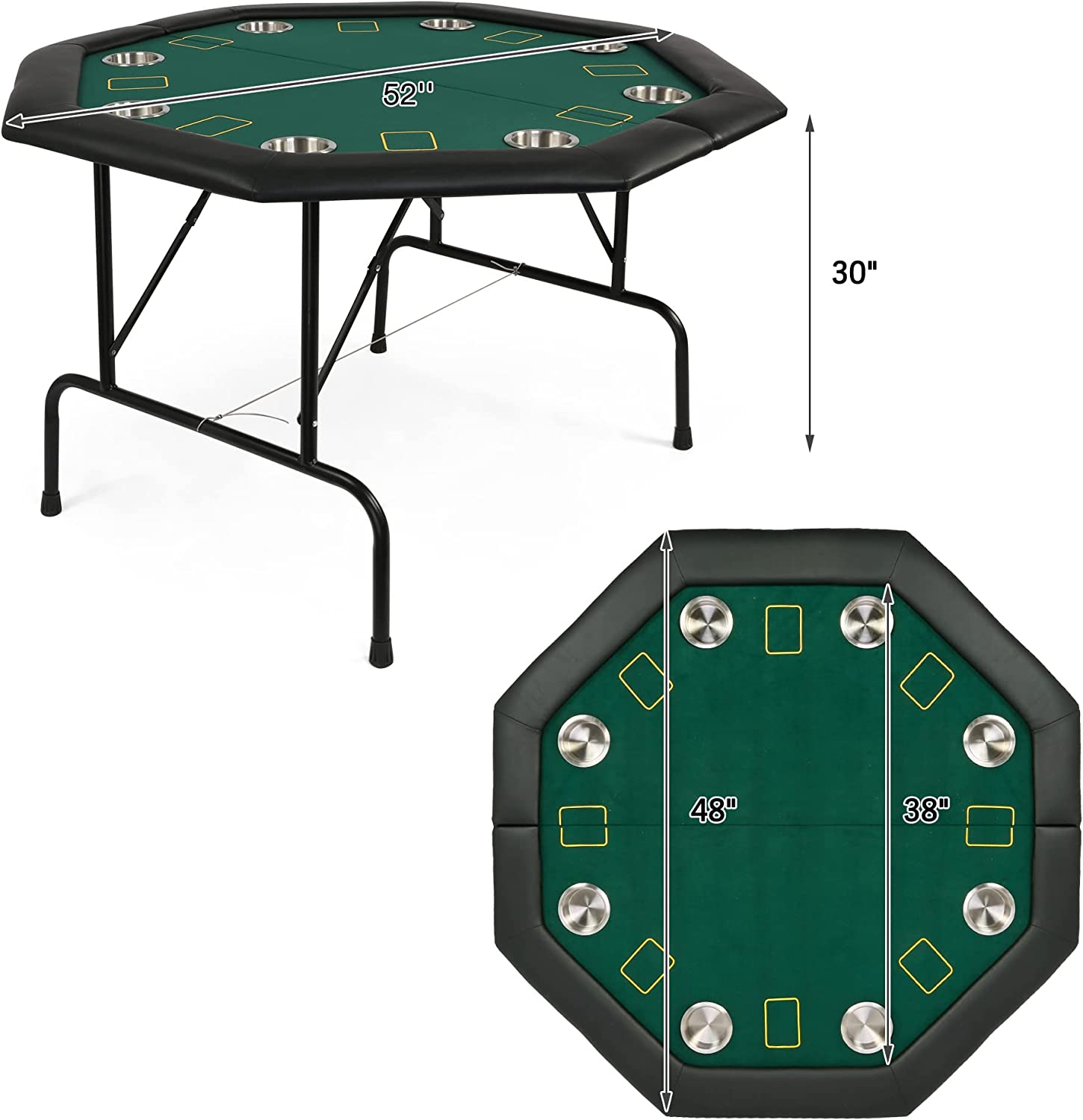 10 Player Folding Poker Table 84