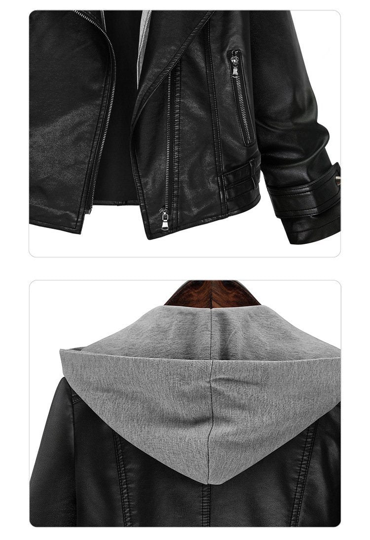 women's leather jackets with hood