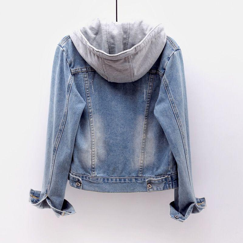 jean jacket hoodie women's