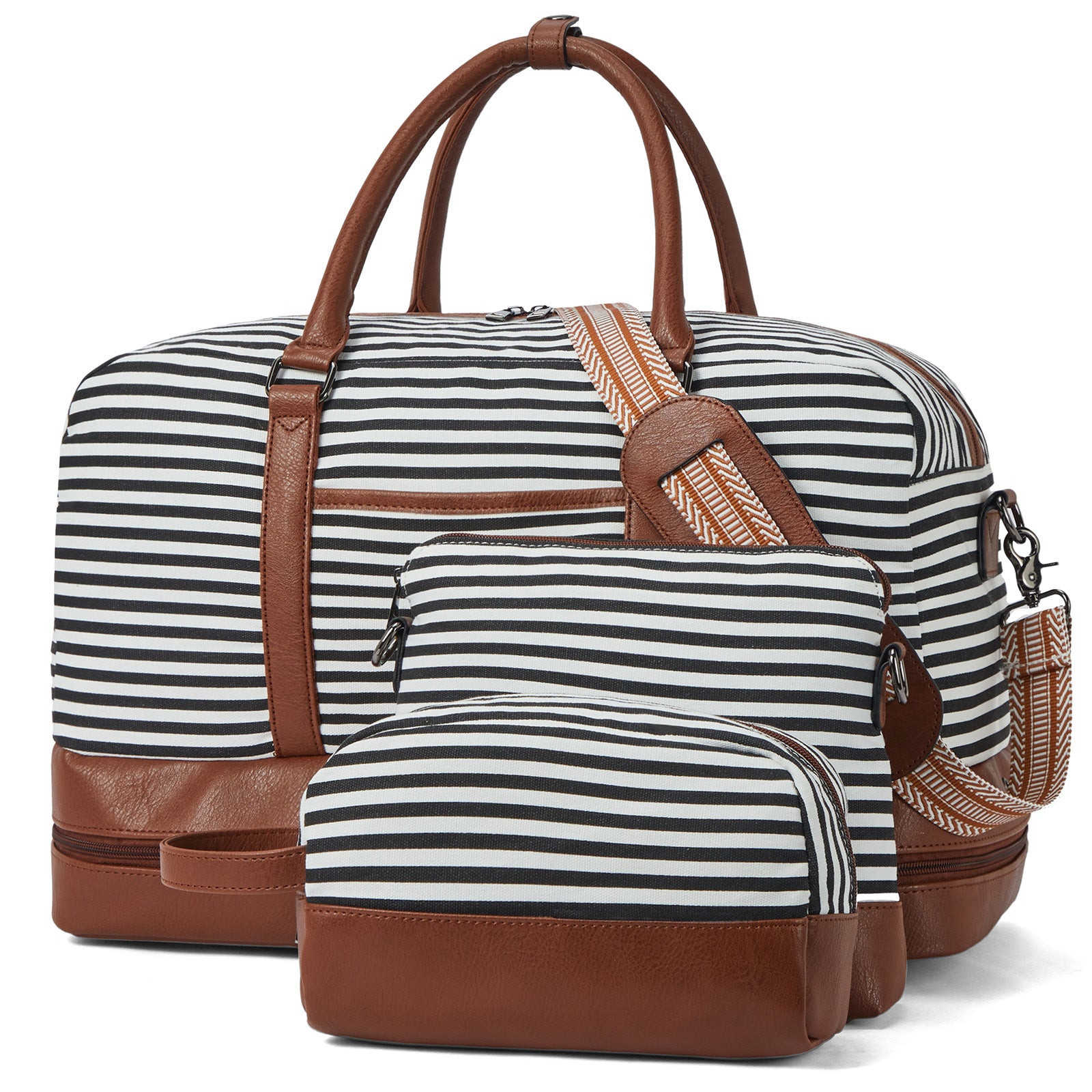 Zenobe Top Weekender Bag with Bottom Shoe Compartment for Travelers ...