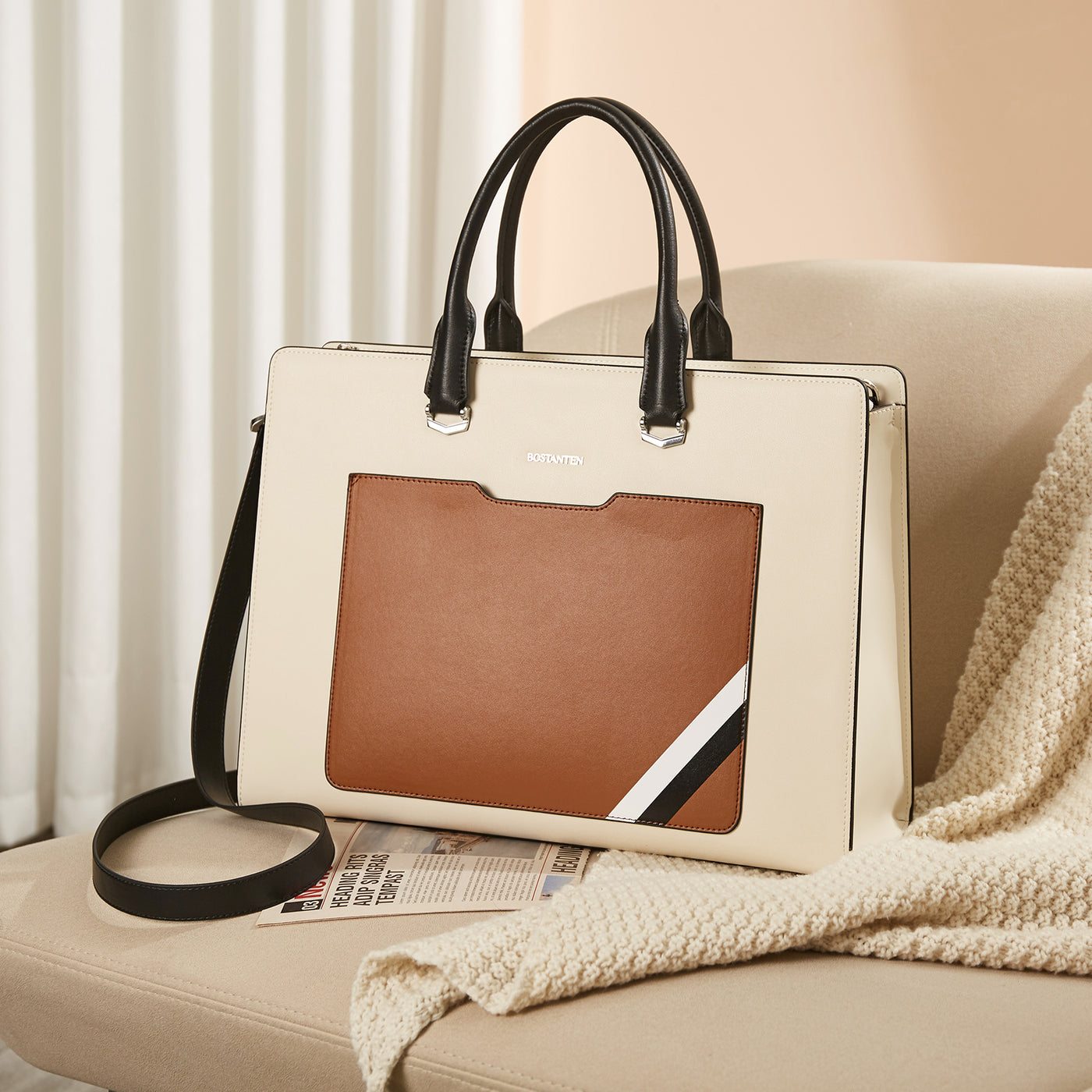 Mizuki Laptop Briefcase For Ladies — Luxury - BOSTANTEN