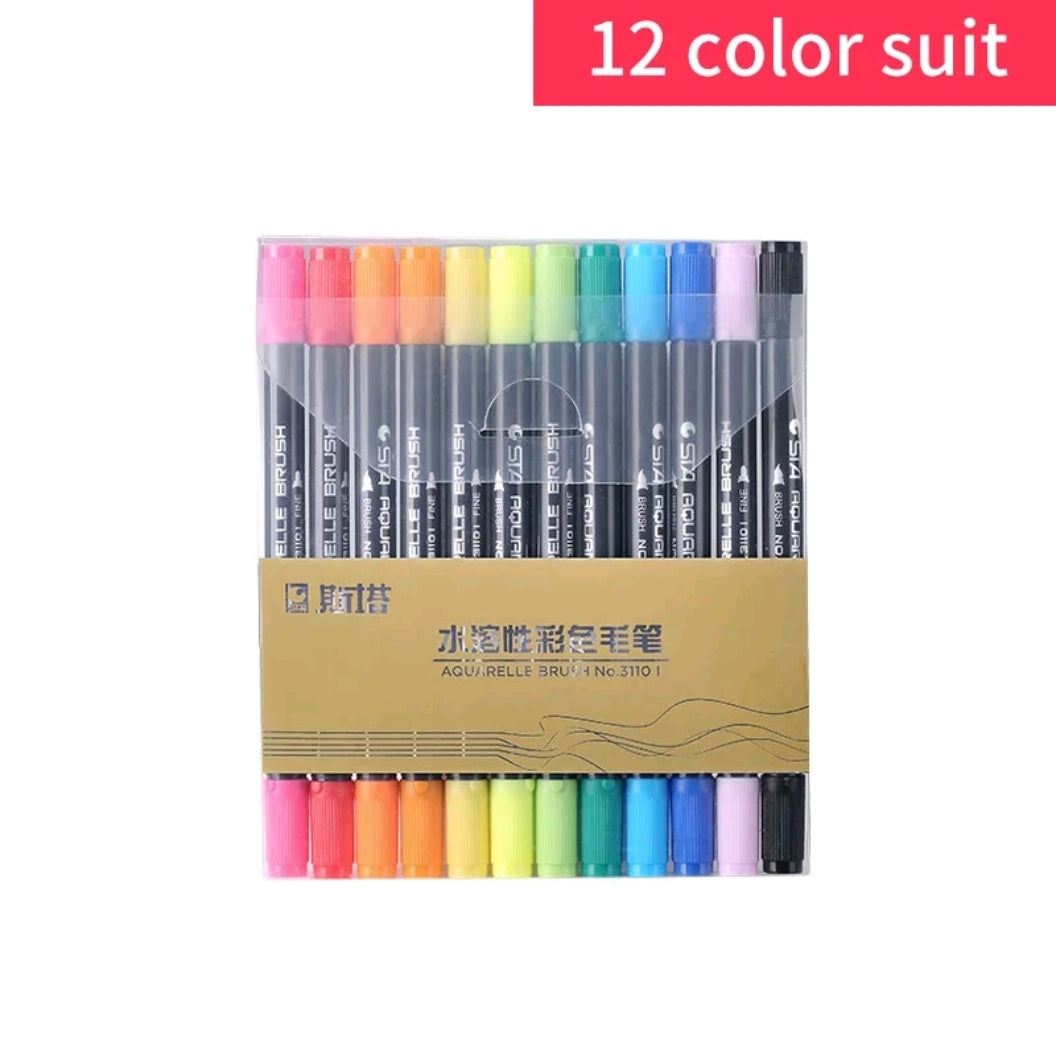 STA Dual-Tip Brush Pens and Markers: Set of 12 till 80 colors – Otrio ...