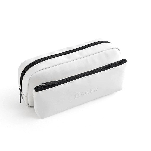 white pencil bag