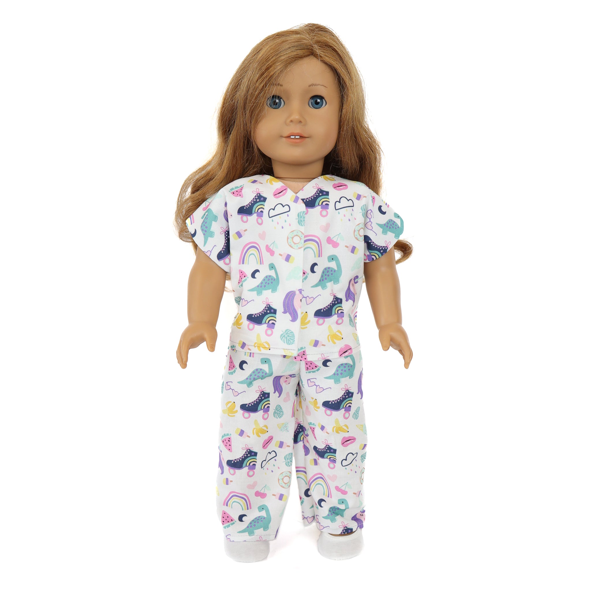 Download Now Sewing Pattern 18 Doll Pajamas -   American girl doll  clothes patterns, Doll clothes american girl, Doll clothes