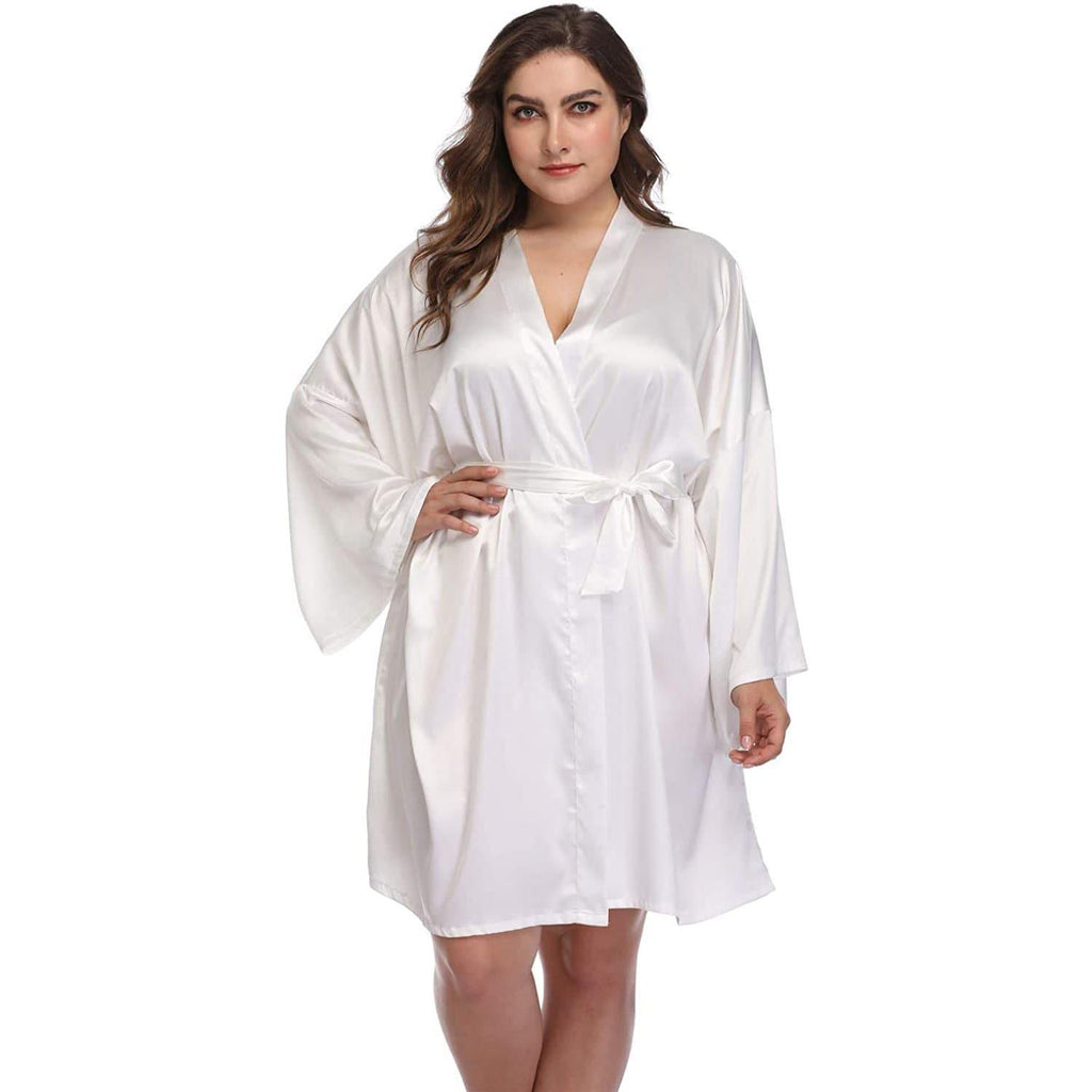 Plus Size Silk Robes For Women With Real Short Silk Kimono R – slipintosoft