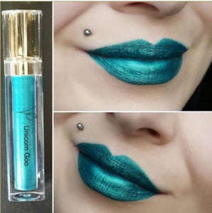 teal liquid lipstick