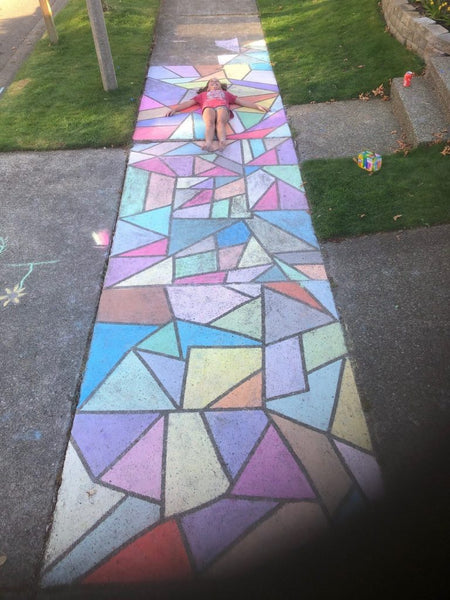 Girl and Sidewalk Chalk