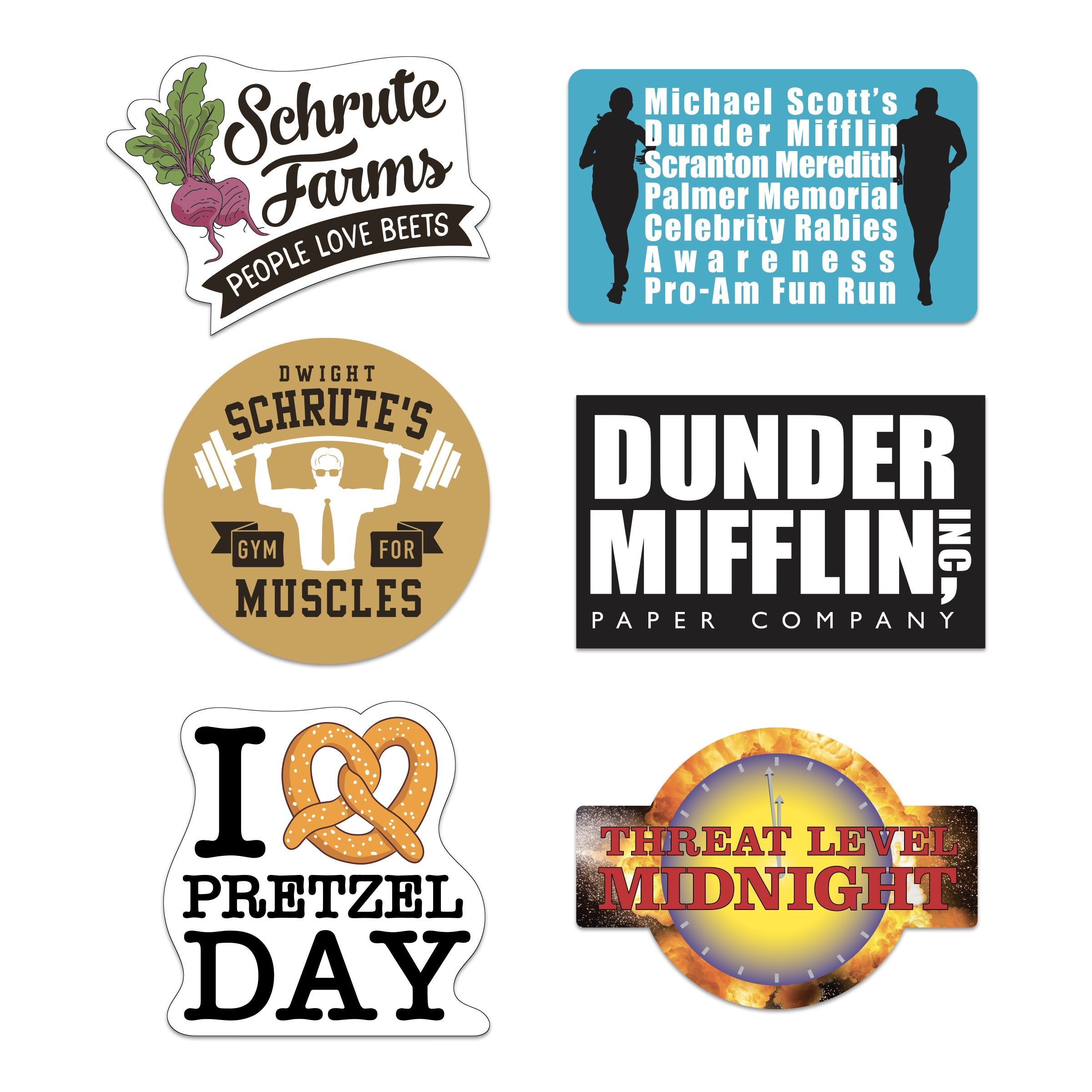 The Office Sticker Set - Pack of 6 - The Office Merchandise – Papersalt