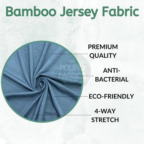 Plain Bamboo Jersey Fabric - Pound Fabrics