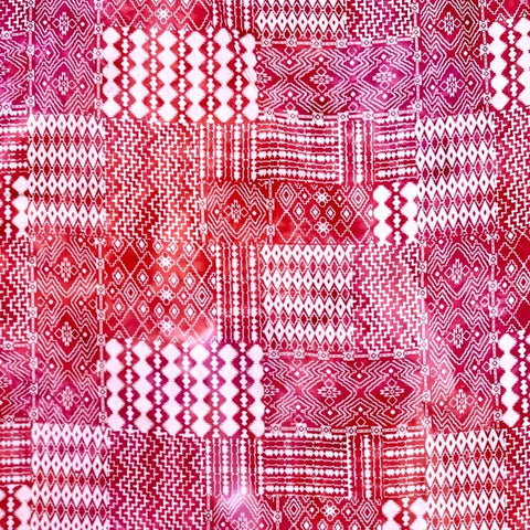 Abstract Geometric Cotton Batik Fabric - Pound Fabrics