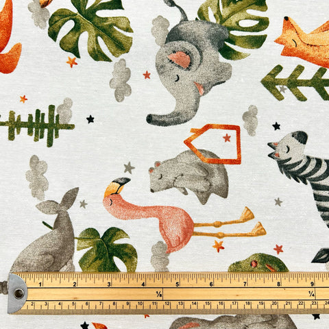 Sleeping Animals Water Resistant Fabric - Pound Fabrics