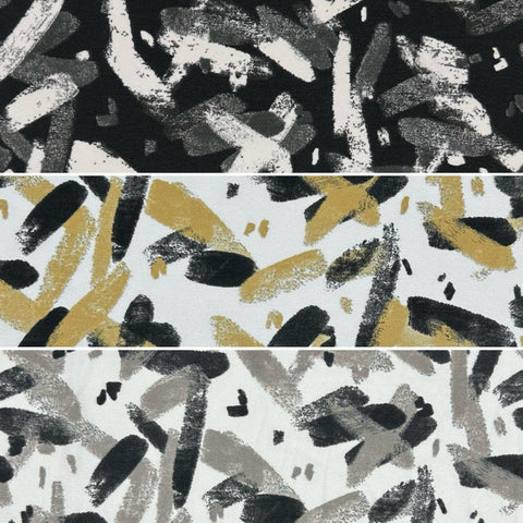 Brush Strokes Polyester Crepe Fabric - Pound Fabrics