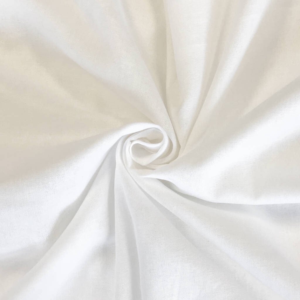 White Muslin Fabric - 30m Roll - Pound Fabrics