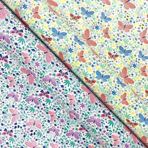 Multicoloured Fish Rose & Hubble Cotton Poplin Fabric – Pound Fabrics